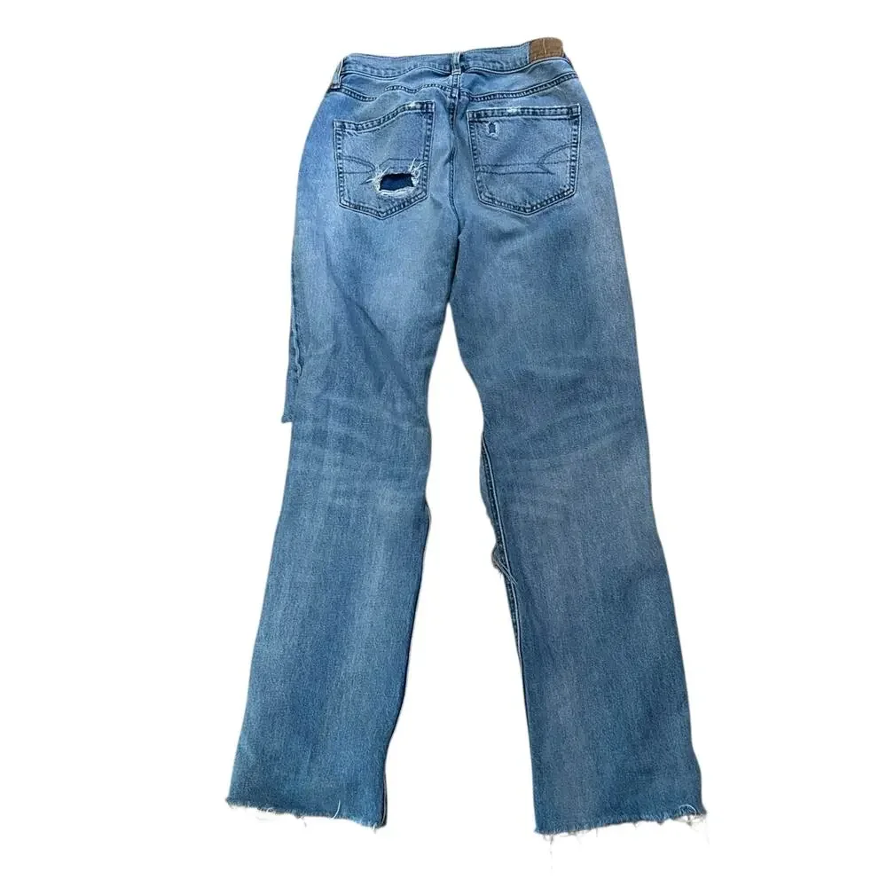 American Eagle Jeans Womens 0 (26x29.5) Baggy Distressed Low Rise Skater Grunge